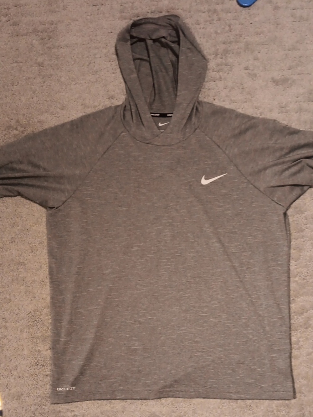 Nike Gray Long-Sleeve Dri-FIT Hoodie